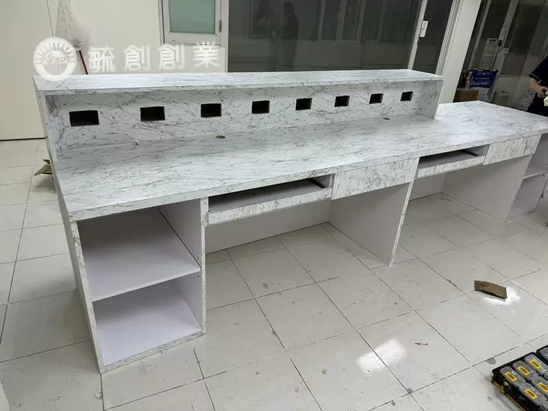 大理石紋櫃台,長型櫃台