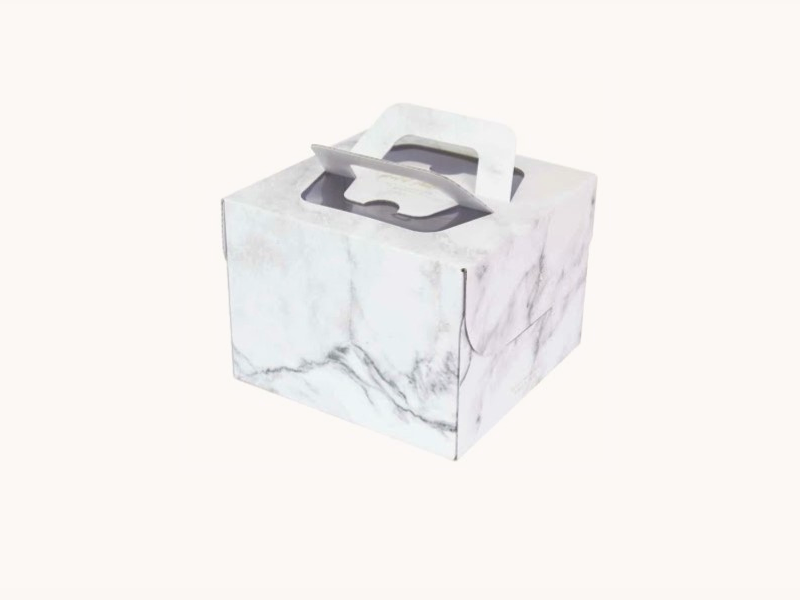 4吋手提蛋糕盒-大理石紋