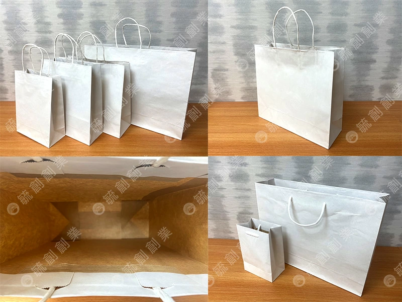 白色紙袋/白色手提袋 素面手提紙袋