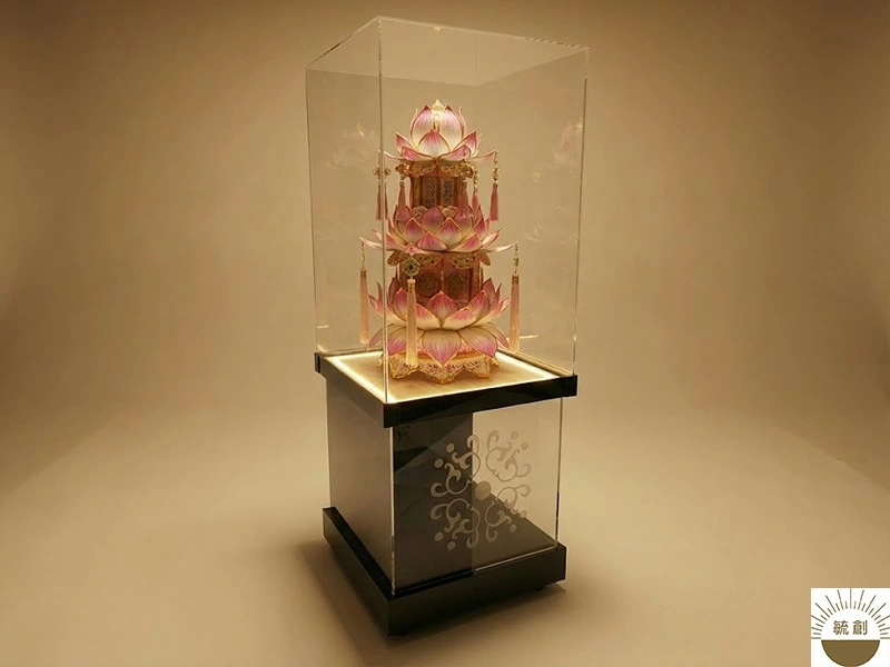 蓮花塔壓克力展示櫃｜靈堂佈置展示櫃