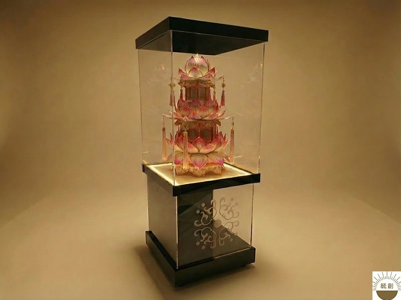 蓮花塔壓克力展示櫃｜靈堂佈置展示櫃