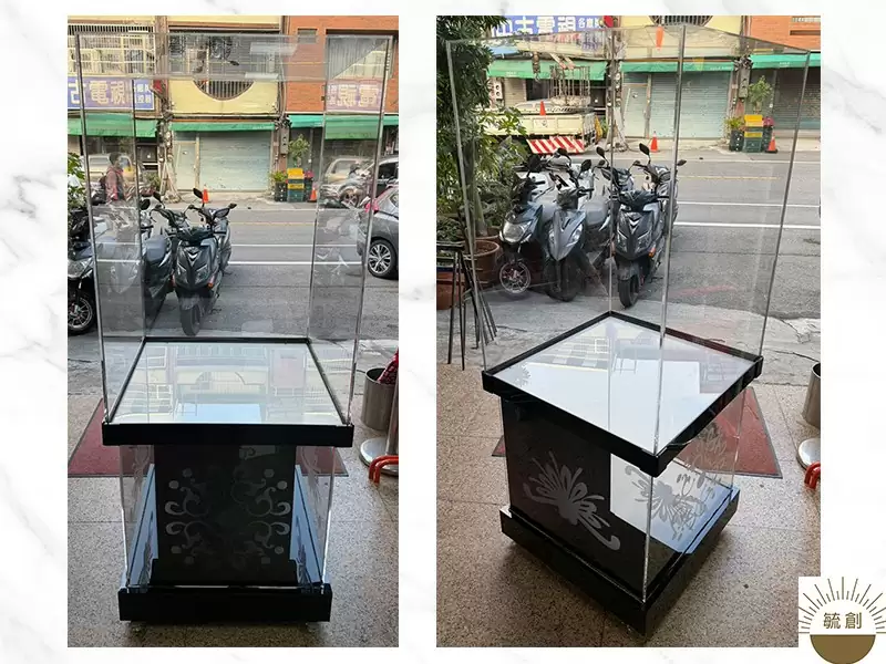 蓮花塔壓克力展示櫃｜靈堂佈置展示櫃