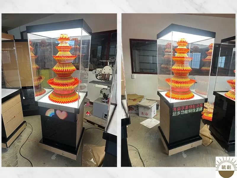 蓮花塔壓克力展示櫃｜靈堂佈置展示櫃