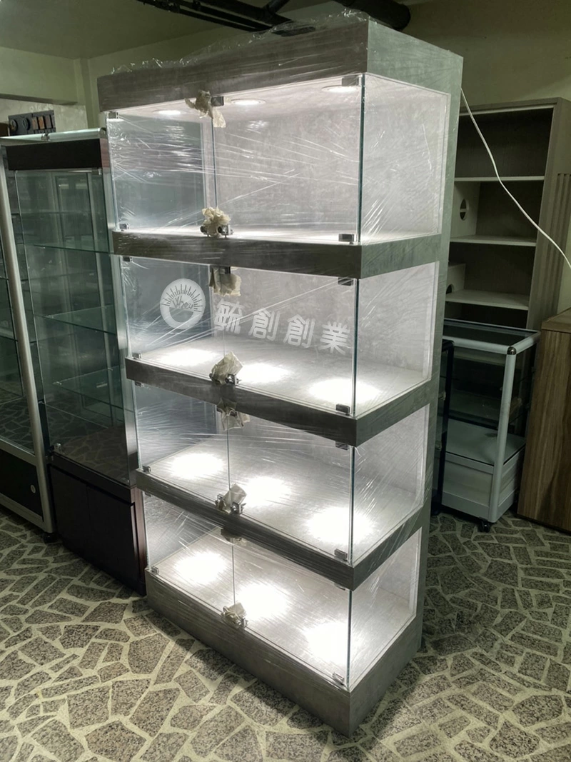 GK模型展示櫃,公仔玻璃櫃(清水模色系)