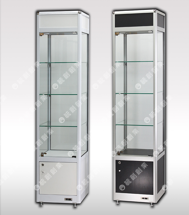 直立式玻璃櫃,鋁邊框玻璃櫃