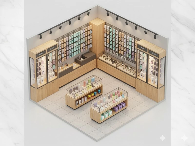 3C配件門市規劃，店面展示櫃訂製