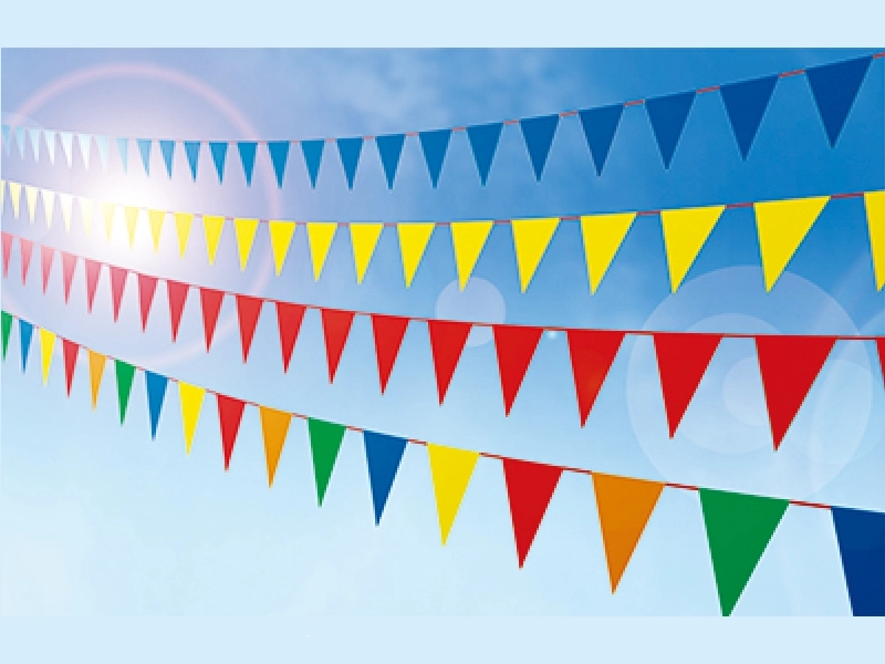 活動三角串旗 素色