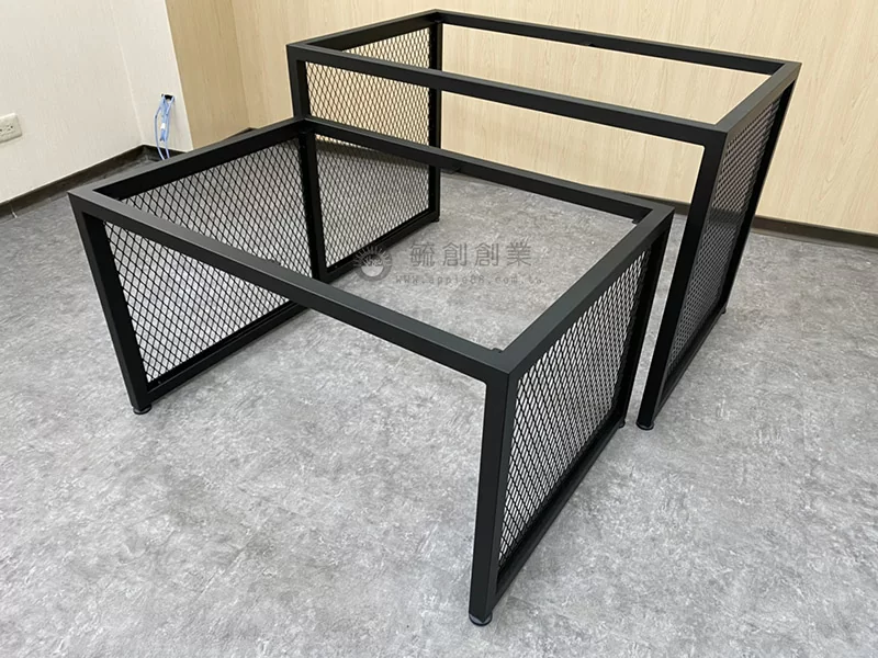 proimages/G超市陳列貨架/ux鐵架訂製/黑菱形網子母桌B-jpg.webp