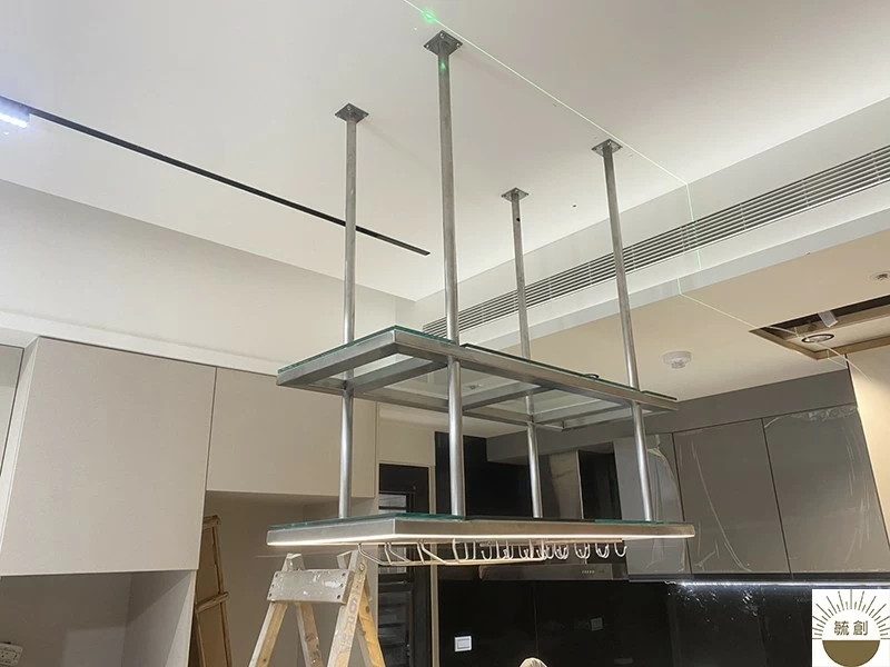 LED不鏽鋼吊架 | 廚房吧檯吊架