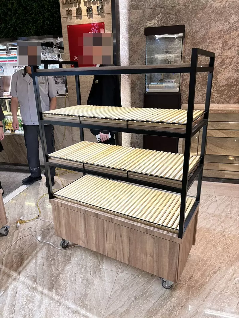 木條格柵麵包展示架