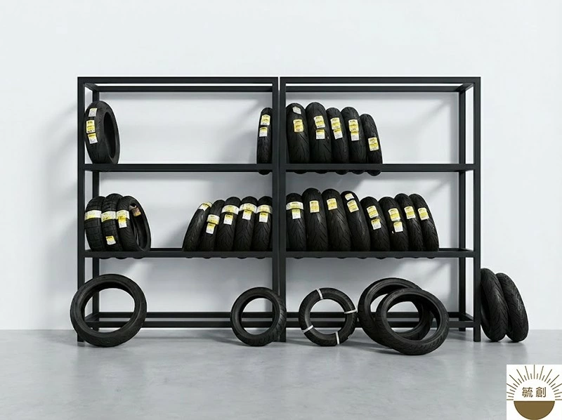 重機輪胎展示架 | 輪胎鐵架訂製