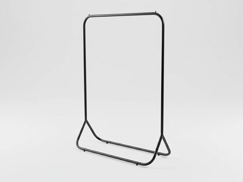 單桿鐵藝落地吊衣架-極簡設計，百搭風格