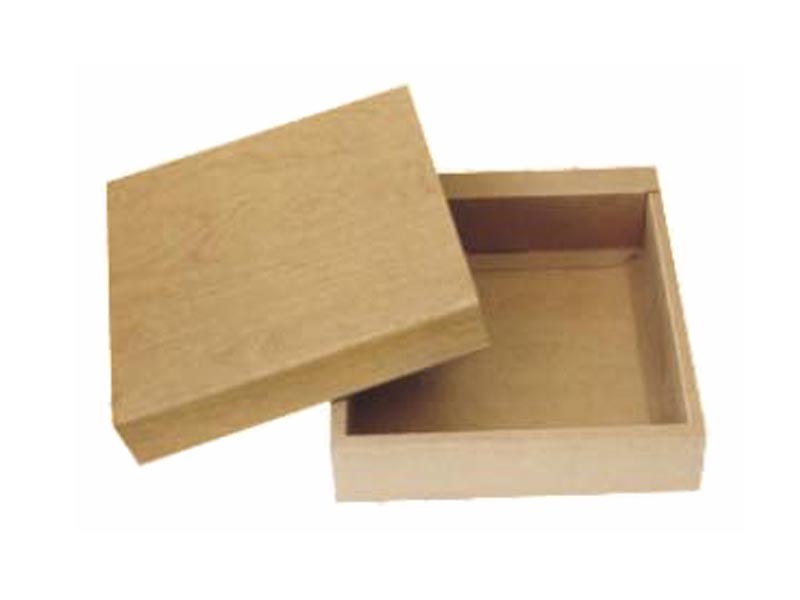 牛皮無印(壓木紋) 單層禮盒