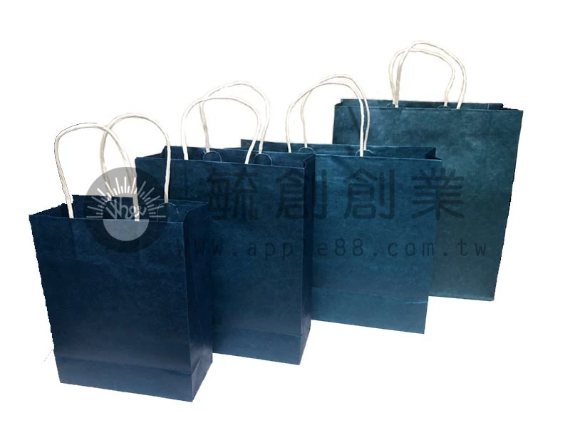 手提紙袋 青藍色