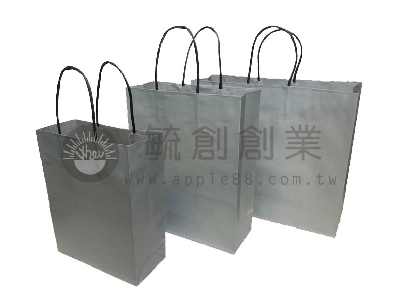 手提紙袋 銀灰色